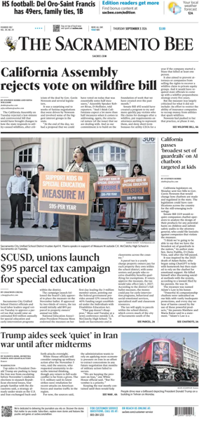 Cover of The Sacramento Bee