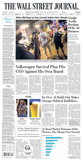 Cover of The Wall Street Journal