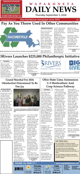Cover of Wapakoneta Daily News