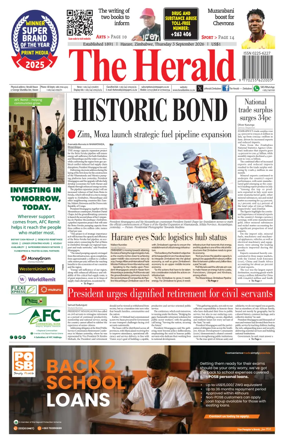 Cover of The Herald (Zimbabwe)