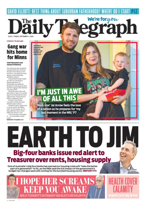 Cover of The Daily Telegraph (Sydney)