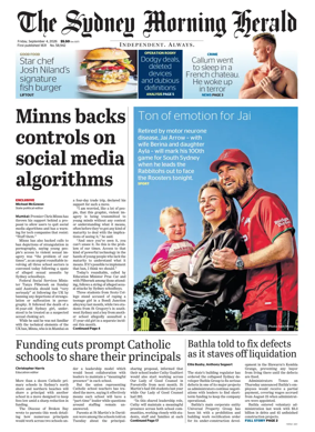 Cover of The Sydney Morning Herald