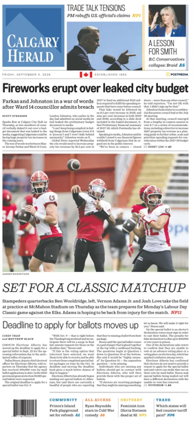 Cover of Calgary Herald