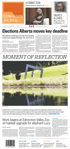 Cover of Edmonton Journal