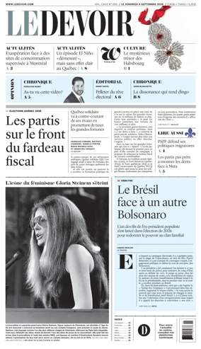 Cover of Le Devoir