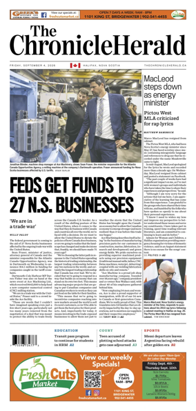 Cover of The Chronicle Herald (Provincial)