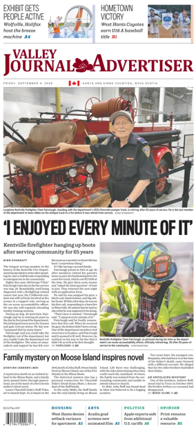Cover of Valley Journal Advertiser
