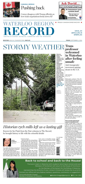Cover of Waterloo Region Record