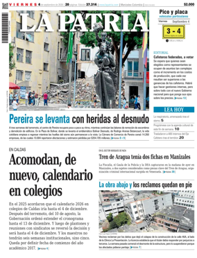 Cover of La Patria (Colombia)