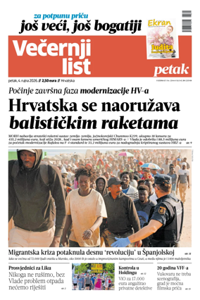 Cover of Vecernji list - Hrvatska