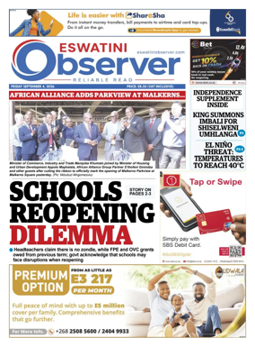Cover of Eswatini Observer