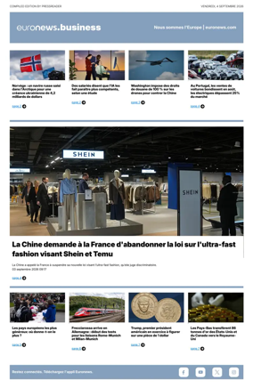 Cover of Euronews Business (French)