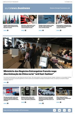 Cover of Euronews Business (Portuguese)