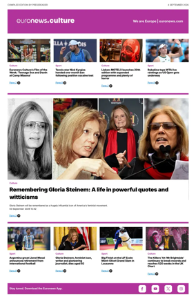 Cover of Euronews Culture and Sport Compiled Edition