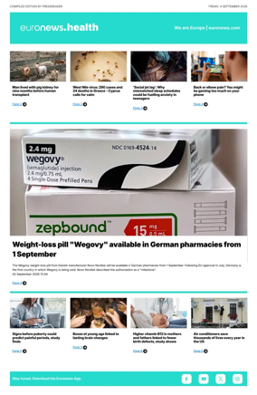 Cover of Euronews Health (English) Compiled Edition