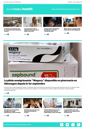 Cover of Euronews Health (French)