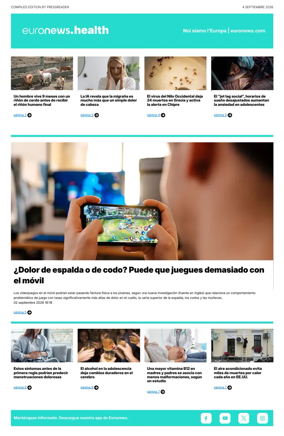 Cover of Euronews Health (Spanish) Compiled Edition