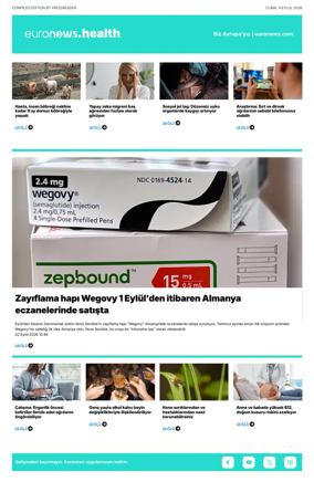 Cover of Euronews Health (Turkish) Compiled Edition