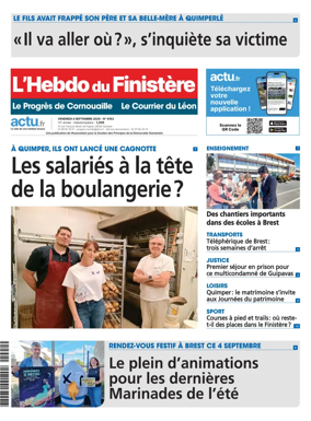 Cover of L'Hebdo du Finistere - Le Progres de Cornouaille Le Courrier du Leon