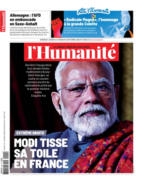 Cover of L'HUMANITE