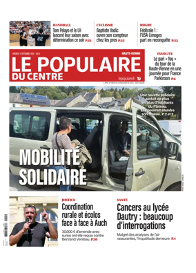 Cover of Le Populaire du Centre (Haute-Vienne)