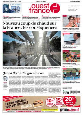 Cover of Ouest France (Chateaubriant)