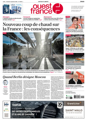 Cover of Ouest France (Dinan)