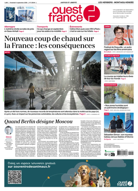 Cover of Ouest France (Les Herbiers / Montaigu)