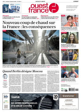 Cover of Ouest France (Lorient)