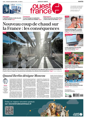 Cover of Ouest France (Nantes)
