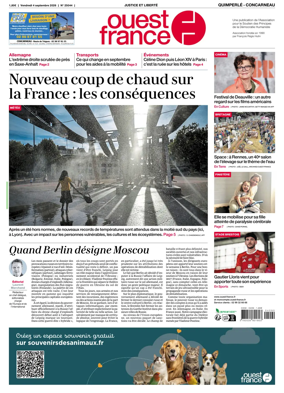 Cover of Ouest-France (Quimperle Concarneau)