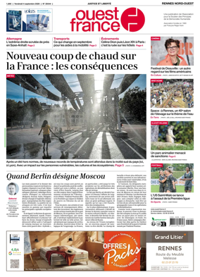 Cover of Ouest-France (Rennes Nord-Ouest)