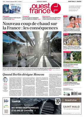 Cover of Ouest France (Saint-Malo)