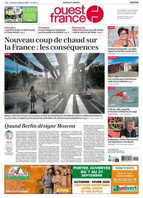 Cover of Ouest France (Sarthe)