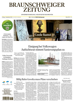 Cover of Braunschweiger Zeitung (Helmstedter Nachrichten)