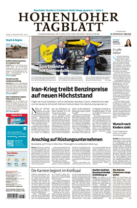 Cover of Hohenloher Tagblatt