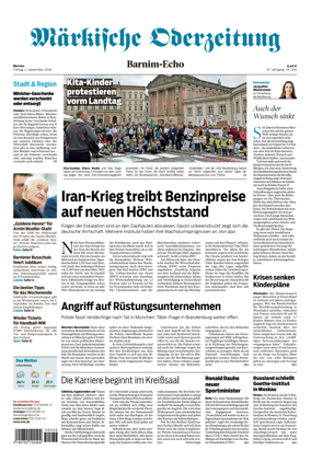 Cover of Markische Oderzeitung Bernau