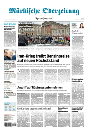 Cover of Markische Oderzeitung Spree-Journal