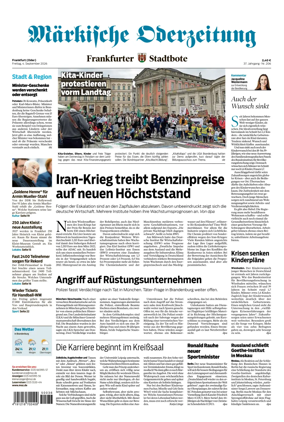 Cover of Markische Oderzeitung Frankfurt (Oder)
