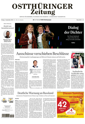 Cover of Ostthuringer Zeitung (Saale-Holzland-Kreis)