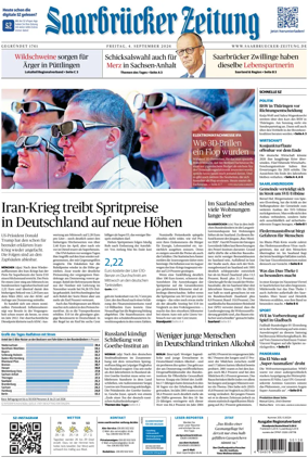Cover of Saarbruecker Zeitung