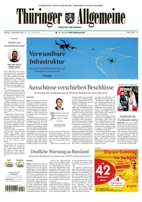 Cover of Thuringer Allgemeine (Arnstadt und Ilmenauz)