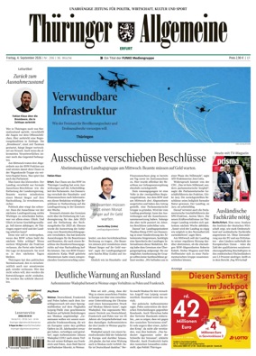 Cover of Thuringer Allgemeine (Erfurt)