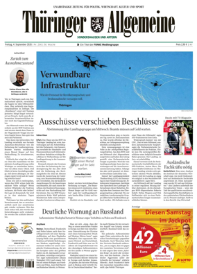 Cover of Thuringer Allgemeine (Sonderhausen und Artern)