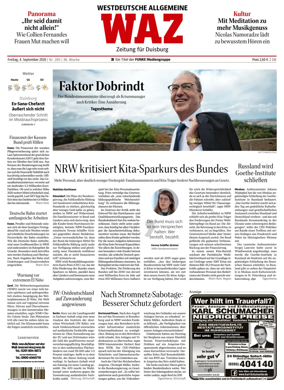Cover of Westdeutsche Allgemeine Zeitung (Duisburg)