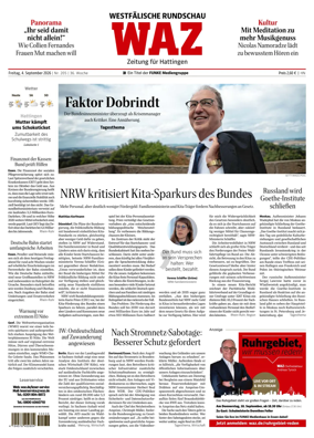 Cover of Westdeutsche Allgemeine Zeitung (Hattingen)