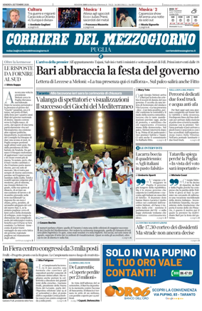 Cover of Corriere del Mezzogiorno (Puglia)