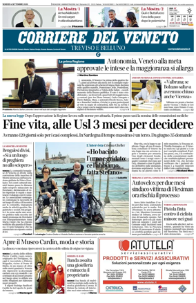 Cover of Corriere del Veneto (Treviso e Belluno)