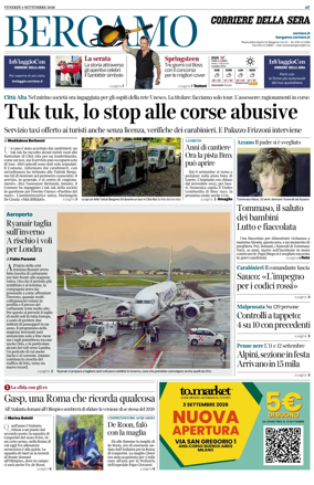 Cover of Corriere della Sera (Bergamo)