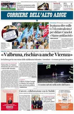 Cover of Corriere dell'Alto Adige